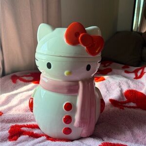 Hello Kitty Red and White Cookie Jar